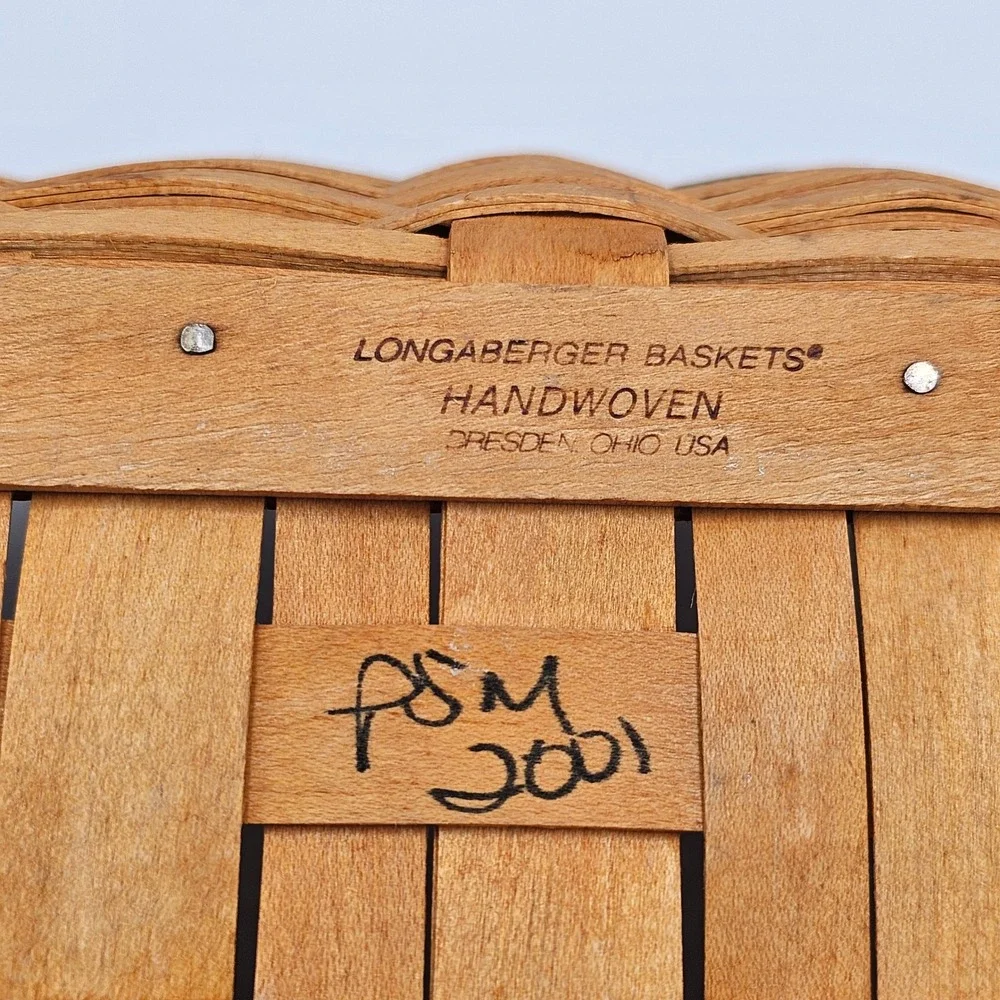 Longaberger Basket Set Autumn Reflections Liner Plastic Protector 2001